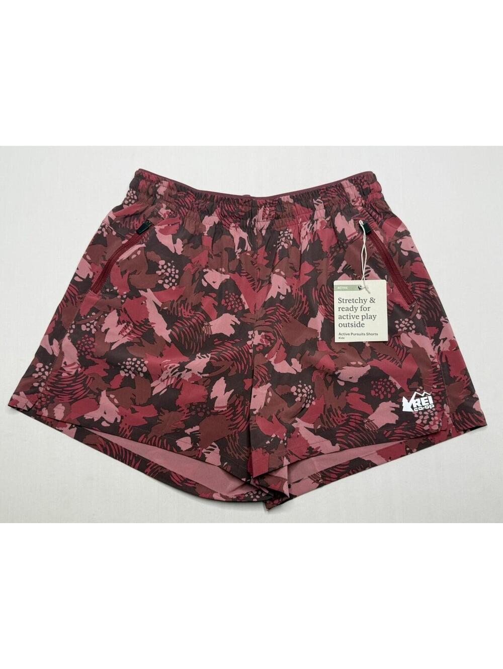 New REI Kids's LG Mauve Shadow Active Pursuits Shorts UPF 50+ Running